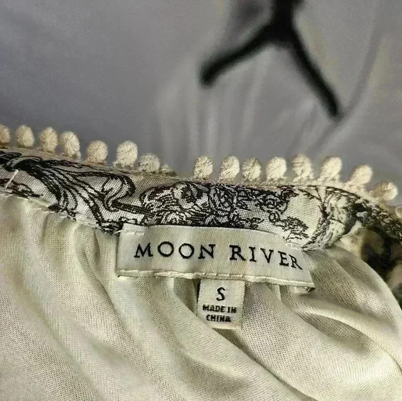 Moon River black and white Bohemian dress size small - Picture 5 of 5